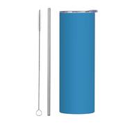 WZYCWB Tasse isotherme en acier inoxydable bleu saphir, pour le bureau, les sports de plein air, le cyclisme, tasse à paille de 590 ml