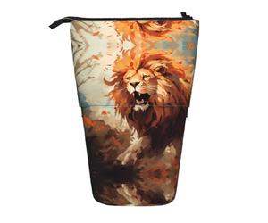 WZYCWB The Angry Lion Porte-stylo rétractable imprimé Convient pour une utilisation comme simple trousse de maquillage, portefeuille, etc.
