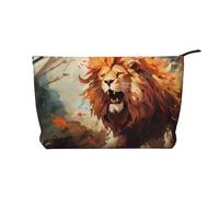 WZYCWB The Angry Lion Sac de rangement pour cosmétiques imprimé, parfait pour les voyages d'affaires et les voyages., Le lion en colère., Taille unique