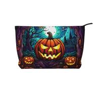 WZYCWB The Angry Lion Sac de rangement pour cosmétiques imprimé, parfait pour les voyages d'affaires et les voyages., Citrouille terreur, Taille unique