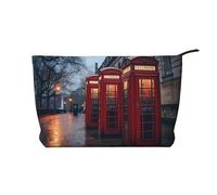 WZYCWB The Angry Lion Sac de rangement pour cosmétiques imprimé, parfait pour les voyages d'affaires et les voyages., Cabines téléphoniques, Taille unique