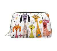 WZYCWB The Angry Lion Trousse à cosmétiques en cuir imprimé Sac de rangement cosmétique élégant et portable, Chiens grands et courts, Taille unique