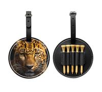 WZYCWB The Deep Eyed Leopard Sac de rangement pour tees de golf Imprimé léopard - Design portable avec boucle de suspension