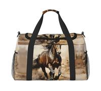 WZYCWB The Deep Ocean Sac de voyage de fitness imprimé Parfait pour l'entraînement de yoga, les courts voyages et l'équipement de natation., Western Horse, One Size