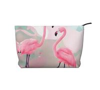 WZYCWB The Deep Ocean Trousse de maquillage de voyage imprimée parfaite pour les voyages d'affaires et les vacances., Love Flamingo, Taille unique