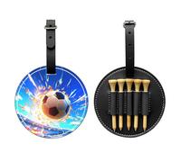 WZYCWB The Flying Soccer Ball Sac de rangement pour tee de golf imprimé spécial - Design portable avec boucle de suspension, Noir , Taille unique, Valise