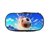 WZYCWB The Flying Soccer Ball Trousse à crayons de grande capacité - Boîte de rangement multifonctionnelle, portable et durable pour fournitures de bureau et scolaires, Noir , Taille unique, Trousse