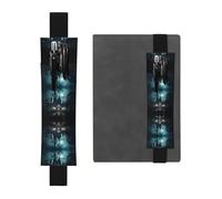 WZYCWB The Ghost in The Night Imprimé Grande Capacité PVC Pen Holder + Creative Diary Pen Bag Set avec Bande élastique Design Antidérapant