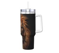 WZYCWB The Lion's Gaze Gobelet à glace tendance imprimé - Super tasse d'isolation thermique et froide, un incontournable pour les voyages en plein air et le sport