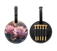 WZYCWB The Lotus in Full Bloom Sac de rangement pour tee de golf imprimé spécial - Design portable avec boucle de suspension, Noir , Taille unique, Valise