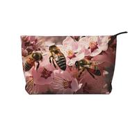 WZYCWB The Majestic Lion. Sac de rangement pour cosmétiques imprimé, parfait pour les voyages d'affaires et les voyages., L'abeille qui travaille dur., Taille unique