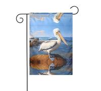 WZYCWB The Mighty Pelican Drapeaux décoratifs de jardin imprimés, imperméables pour l'extérieur, décoration d'ambiance festive