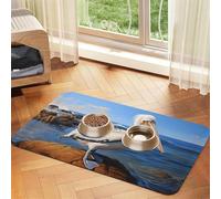 WZYCWB The Mighty Pelican Sets de table absorbants pour animaux de compagnie 30 x 45 cm - Tapis antidérapant pour nourriture et bol d'eau pour chiens et chats