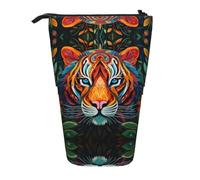 WZYCWB The Mighty Tiger. Porte-stylo rétractable imprimé adapté pour une utilisation comme simple trousse de maquillage, portefeuille, etc.