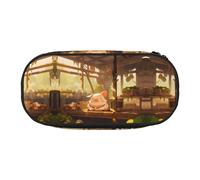 WZYCWB The Pig is Sleeping Trousse à crayons de grande capacité - Boîte de rangement multifonctionnelle - Sac à crayons portable et durable pour fournitures de bureau et scolaires, Noir , Taille