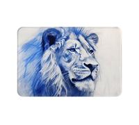 WZYCWB The Silent Lion Tapis de bienvenue imprimé 40,6 x 61 cm Tapis absorbant pour porte de salle de bain et cuisine