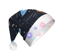 WZYCWB The Solar Family Chapeau de Noël pour adulte avec lumières LED Unisexe en peluche Cadeau de fête de Noël Nouvel An