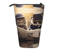 WZYCWB The Two Cool Cats. Porte-stylo rétractable imprimé adapté pour une utilisation comme simple trousse de maquillage, portefeuille, etc.