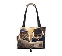 WZYCWB The Two Cool Cats. Sac à bandoulière imprimé pour animal de compagnie - Léger et respirant