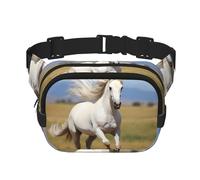 WZYCWB The White Stallion Sac banane de sport, sac à bandoulière tendance et tendance, petit sac de voyage léger