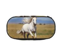 WZYCWB The White Stallion Trousse à crayons de grande capacité - Boîte de rangement multifonctionnelle, portable et durable pour fournitures de bureau et scolaires, Noir , Taille unique, Trousse de