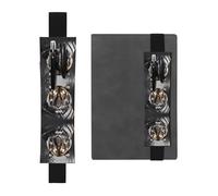 WZYCWB Tiger at Rest Porte-stylo en PVC imprimé grande capacité + trousse créative avec bande élastique antidérapante