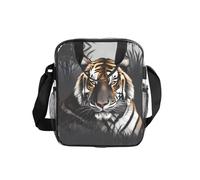 WZYCWB Tiger at Rest Sac à bandoulière transparent avec fermeture éclair et bandoulière pour homme et femme