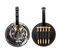 WZYCWB Tiger at Rest Sac de rangement pour tees de golf avec boucle de suspension, Noir , Taille unique, Valise