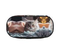 WZYCWB Tom Thumb Trousse à crayons grande capacité - Boîte de rangement multifonctionnelle, portable et durable pour fournitures scolaires et de bureau, Noir , Taille unique, Trousse de beauté