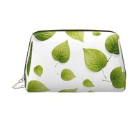 WZYCWB Trousse à cosmétiques en cuir à motif étal de fruits - Parfaite pour les bagages à main ou l'organisation à la maison, Feuille fraîche, Taille unique
