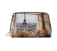 WZYCWB Trousse à cosmétiques en cuir imprimé fraises mignonnes - Sac de rangement élégant et portable pour cosmétiques, Beaux pylônes au loin, Taille unique