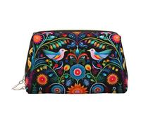 WZYCWB Trousse à cosmétiques en cuir imprimé Trompe l'œil - Sac de rangement cosmétique élégant et portable, Motif traditionnel, Taille unique