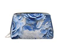 WZYCWB Trousse à cosmétiques en cuir imprimé Trompe l'œil - Sac de rangement cosmétique élégant et portable, Roses tie-dye, Taille unique