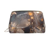 WZYCWB Trousse à cosmétiques en cuir imprimé Trompe l'œil - Sac de rangement cosmétique élégant et portable, Animaux transparents, Taille unique