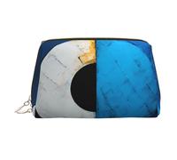 WZYCWB Trousse à cosmétiques en cuir imprimé Trompe l'œil - Sac de rangement cosmétique élégant et portable, Vue de dessus de la spirale, Taille unique