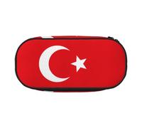 WZYCWB Trousse à crayons de grande capacité avec drapeau de la Turquie - Boîte de rangement multifonctionnelle, portable et durable pour fournitures scolaires et de bureau, Noir , Taille unique