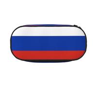 WZYCWB Trousse à crayons de grande capacité avec drapeau russe - Boîte de rangement multifonctionnelle, portable et durable pour fournitures scolaires et de bureau, Noir , Taille unique, Trousse de