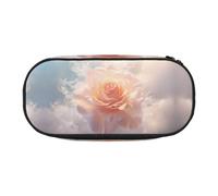 WZYCWB Trousse à crayons Magical White Roses Grande capacité - Boîte de rangement multifonctionnelle, portable et durable pour fournitures de bureau et scolaires, Noir , Taille unique, Trousse de