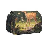 WZYCWB Trousse à crayons portable à motif Bambi, idéale pour organiser les stylos au bureau ou ranger des pinceaux de maquillage