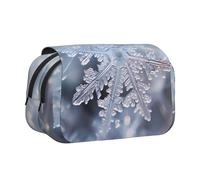 WZYCWB Trousse à crayons portable à motif flocon de neige, idéale pour organiser les stylos au bureau ou ranger des pinceaux de maquillage