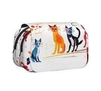 WZYCWB Trousse à crayons portable à motifs de nombreux chats idéale pour organiser des stylos au bureau ou ranger des pinceaux de maquillage