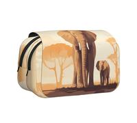 WZYCWB Trousse à crayons portable avec éléphants qui marchent, idéale pour organiser les stylos au bureau ou ranger des pinceaux de maquillage