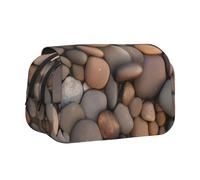 WZYCWB Trousse à crayons portable avec impression de galets sur la plage, idéale pour organiser les stylos au bureau ou ranger des pinceaux de maquillage