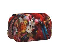 WZYCWB Trousse à crayons portable avec impression de peinture perroquet, idéale pour organiser les stylos au bureau ou ranger des pinceaux de maquillage