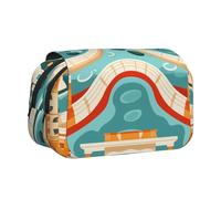 WZYCWB Trousse à crayons portable avec impression de vieux bâtiments de rue, idéale pour organiser des stylos au bureau ou ranger des pinceaux de maquillage