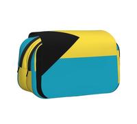WZYCWB Trousse à crayons portable avec impression drapeau des Bahamas, idéale pour organiser des stylos au bureau ou ranger des pinceaux de maquillage
