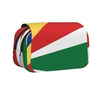 WZYCWB Trousse à crayons portable avec impression drapeau des Seychelles, idéale pour organiser les stylos au bureau ou ranger des pinceaux de maquillage