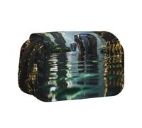 WZYCWB Trousse à crayons portable avec impression éléphant asiatique dans l'eau, idéale pour organiser des stylos au bureau ou ranger des pinceaux de maquillage