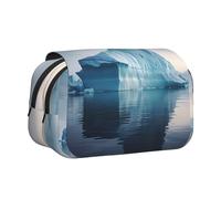 WZYCWB Trousse à crayons portable avec impression icebergs, idéale pour organiser les stylos au bureau ou ranger des pinceaux de maquillage