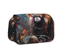 WZYCWB Trousse à crayons portable avec impression lion majestueux et majestueux, idéale pour organiser les stylos au bureau ou ranger des pinceaux de maquillage